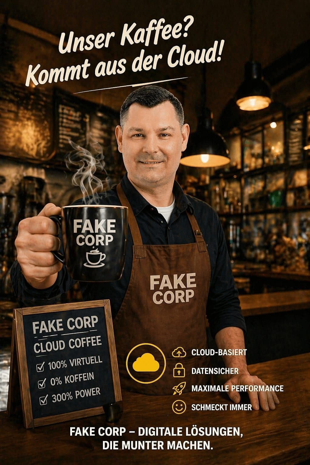 Werbemotiv aus der KI-Fotobox für eine Kampagne